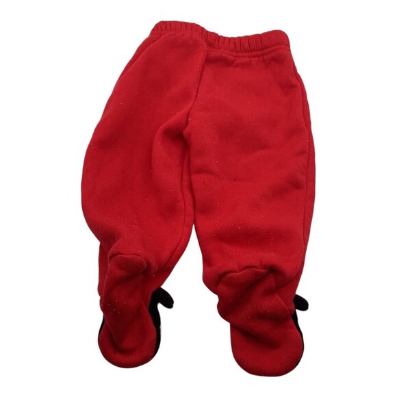 Disney Baby Minnie Mouse Red & Black Footed Sweatpants Girls 3/6M Polyester - Picture 2 of 7